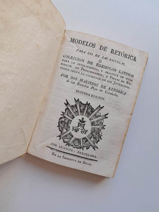 MODELOS DE RETÓRICA PARA USO DE LAS ESCUELAS (BRUSI, c.1800)