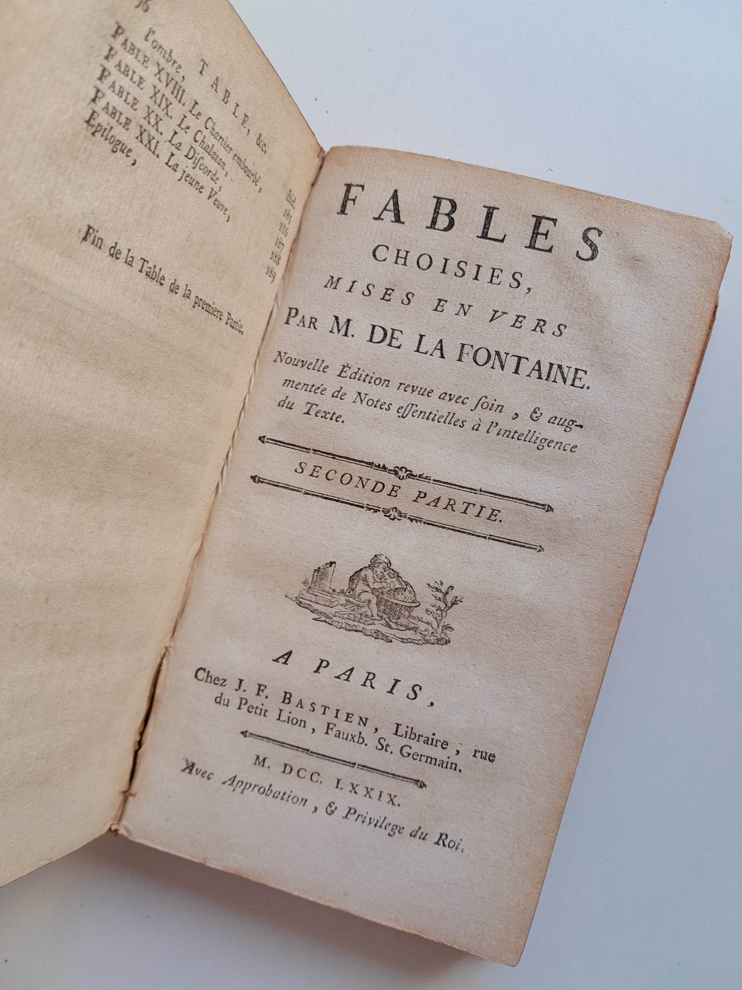 FABLES - M. DE LA FONTAINE (J. F. BASTIEN, 1779)