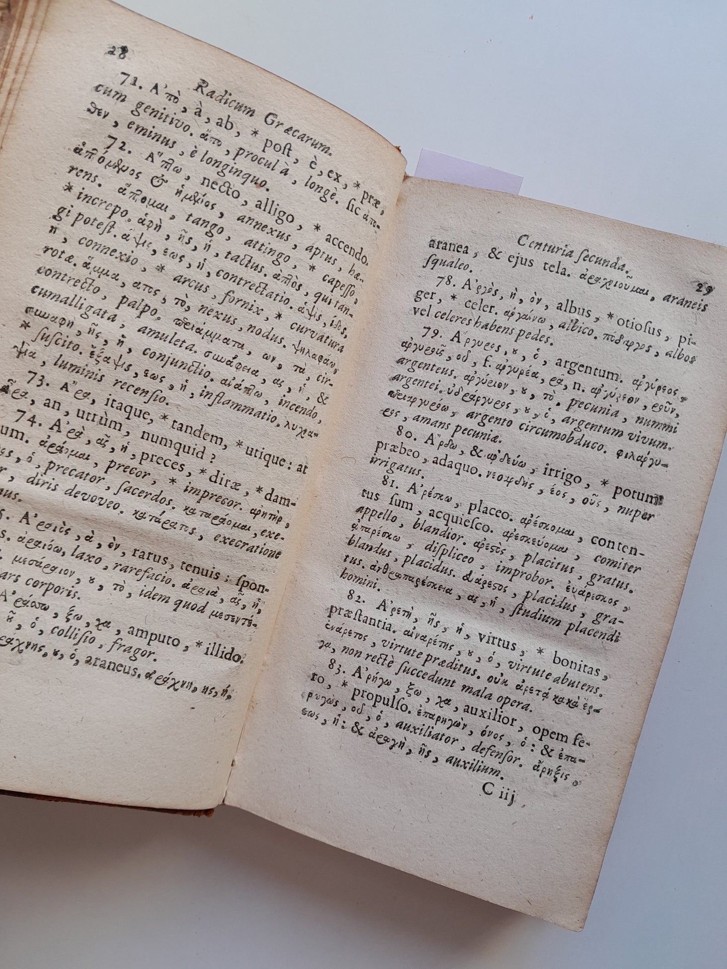 TIROCINIUM LINGUAE GRAECAE, PRIMOGENIAS VOCES - PHILIPPO LABBE (VDA. SIMONIS BENARD, 1701)