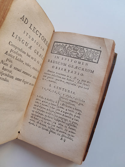 TIROCINIUM LINGUAE GRAECAE, PRIMOGENIAS VOCES - PHILIPPO LABBE (VDA. SIMONIS BENARD, 1701)