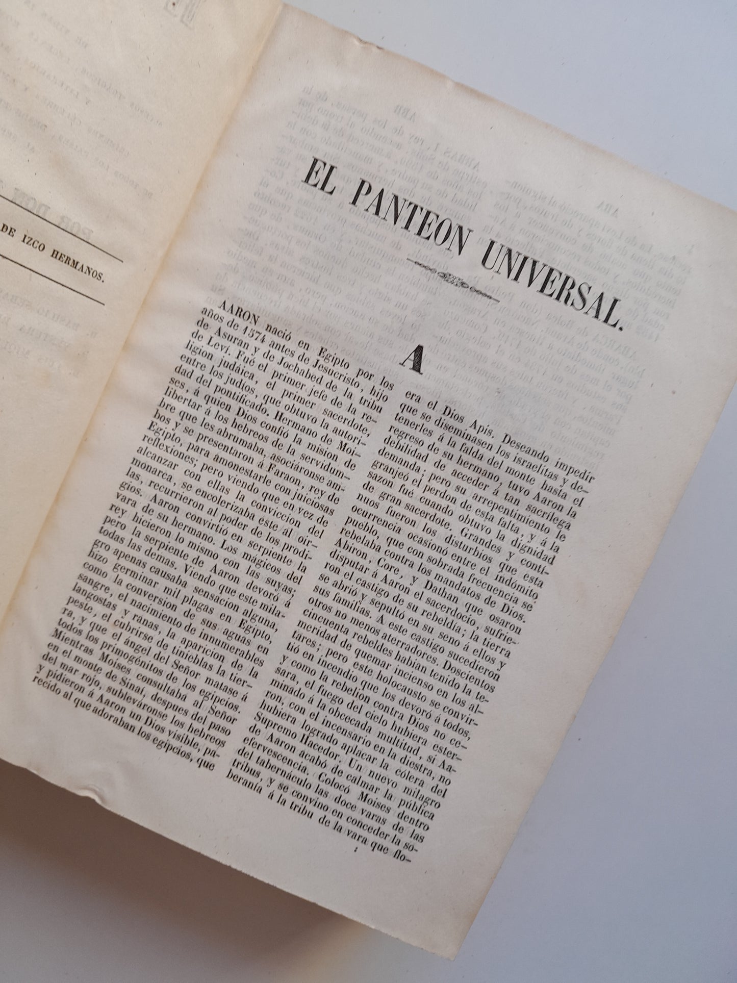 EL PANTEÓN UNIVERSAL. DICCIONARIO HISTÓRICO (COMPLETA 2 TOMOS) - WENCESLAO AYGUALS DE IZCO (IMP. AYGUALS DE IZCO HNOS., 1853)