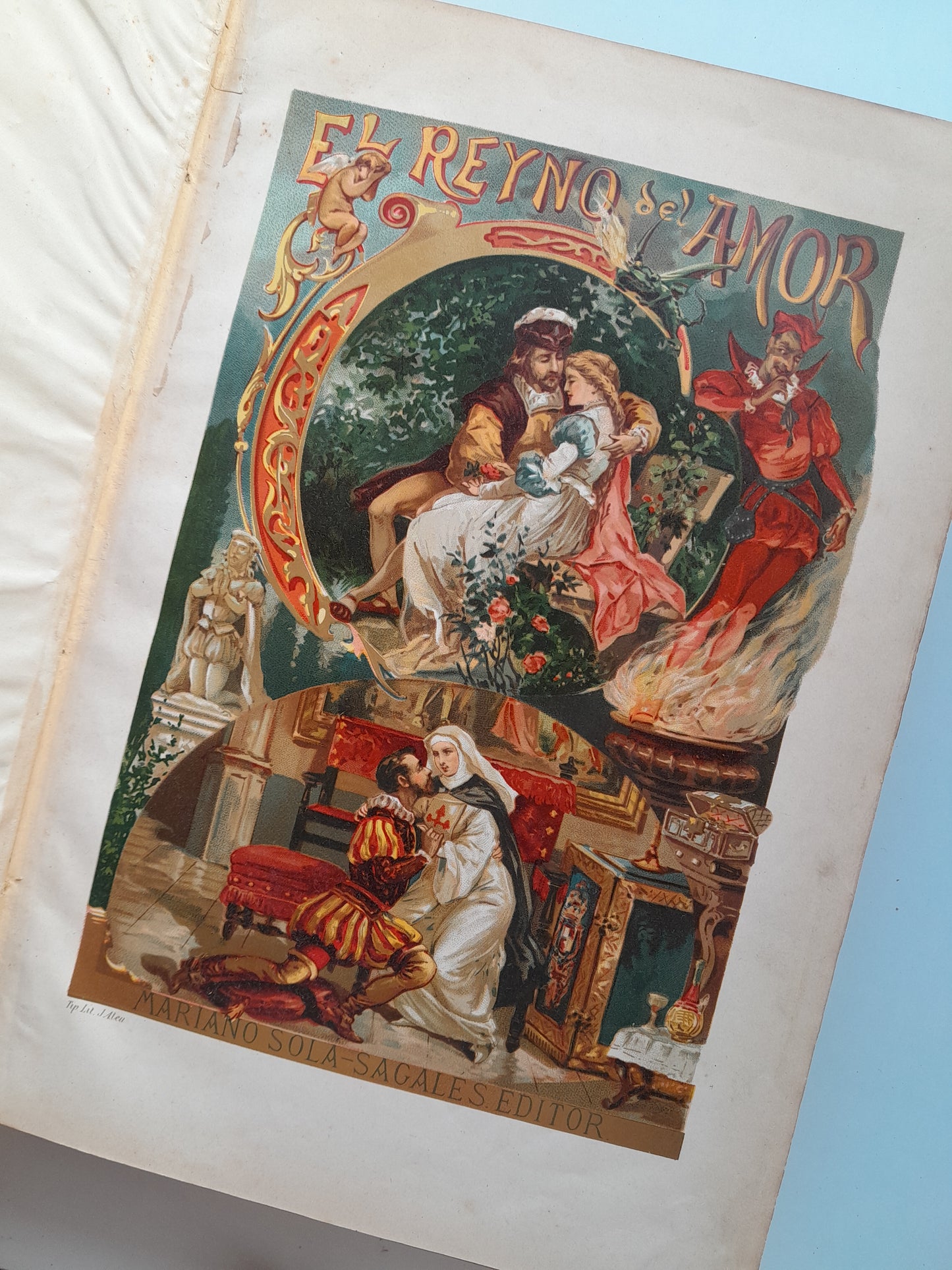 EL REINO DEL AMOR - RAFAEL DEL CASTILLO (M. SOLÁ-SAGALÉS, c.1890)