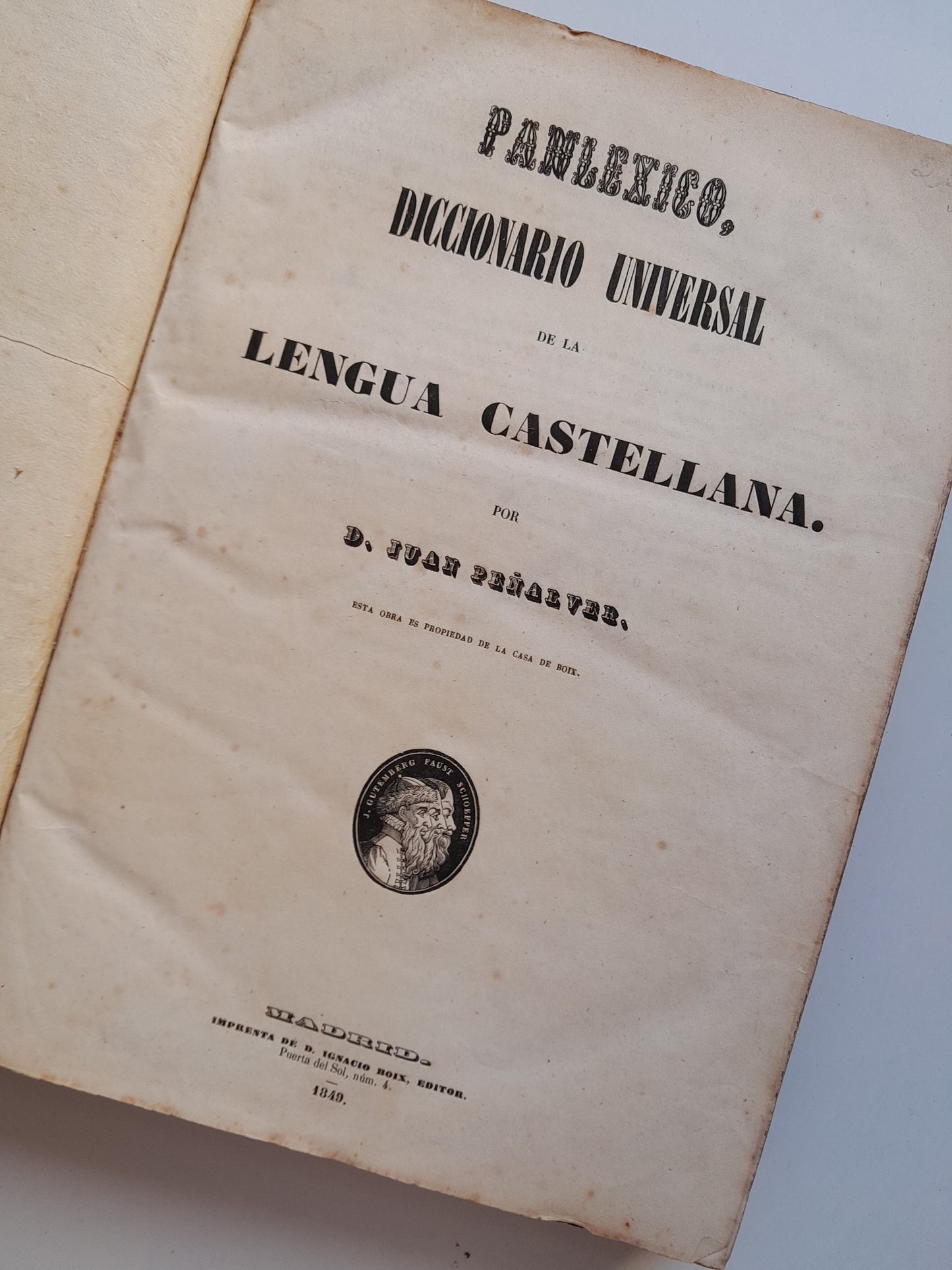 PANLEXICO. DICCIONARIO UNIVERSAL DE LA LENGUA CASTELLANA - JUAN PEÑALVEZ (IMP. IGNACIO BOIX, 1849)