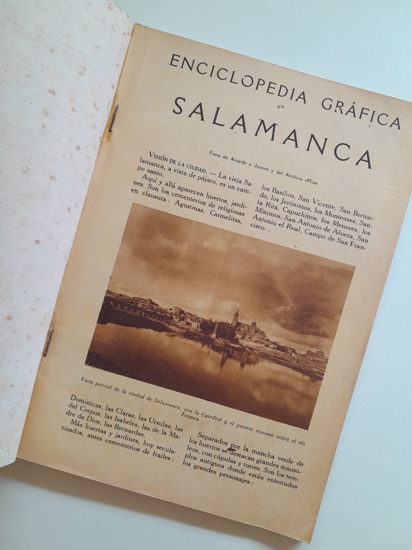 ENCICLOPEDIA GRÁFICA. SALAMANCA (CERVANTES, c.1940)