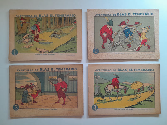 AVENTURAS DE BLAS EL TEMERARIO Nº 1-4. CUENTOS PARA ILUMINAR (MIGUEL SALVATELLA, c.1930)