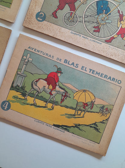 AVENTURAS DE BLAS EL TEMERARIO Nº 1-4. CUENTOS PARA ILUMINAR (MIGUEL SALVATELLA, c.1930)