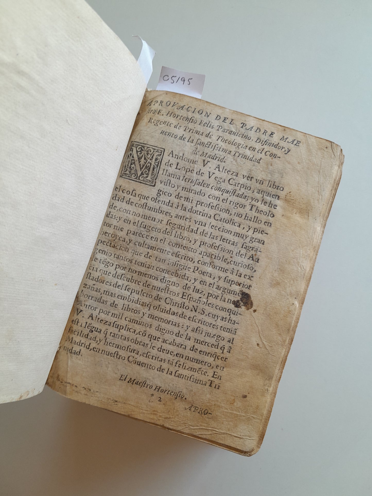 -EDICIÓN PRÍNCIPE - JERUSALÉN CONQUISTADA. EPOPEYA TRÁGICA - FÉLIX LOPE DE VEGA (IMP. JUAN DE LA CUESTA, 1609)