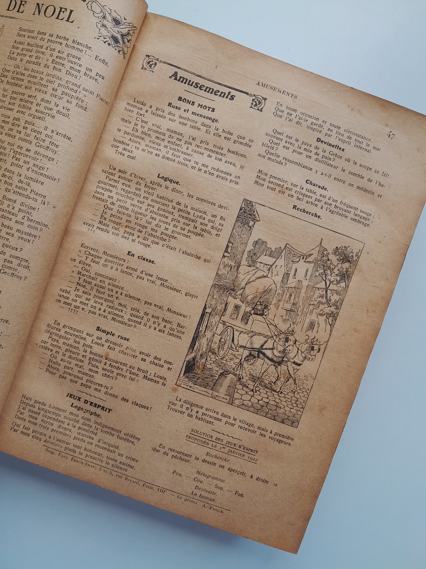 L'ECHO DU NOEL (PARÍS) - NÚM. 591-643 (GENER 1921 - DESEMBRE 1922)