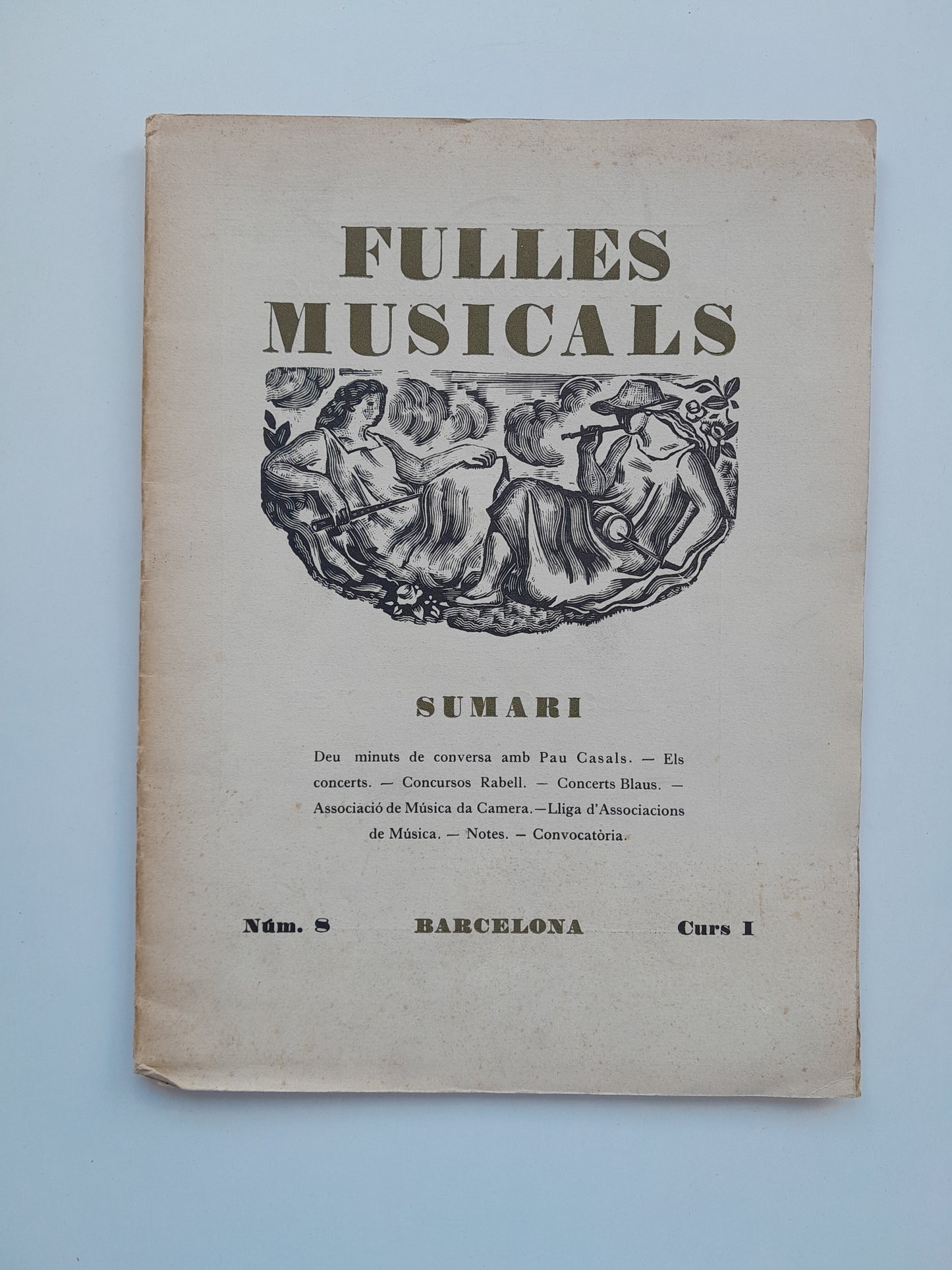FULLES MUSICALS (BARCELONA) - ANY 1,  NÚM. 8 (15 MAIG 1928)