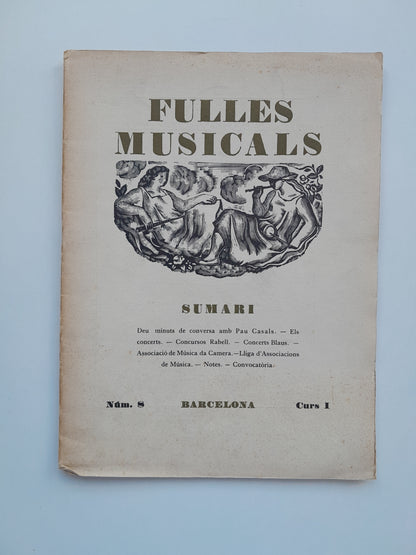 FULLES MUSICALS (BARCELONA) - ANY 1,  NÚM. 8 (15 MAIG 1928)