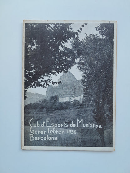 PORTANTVEU. CLUB D'ESPORTS DE MUNTANYA (BARCELONA) - (GENER-FEBRER 1936)