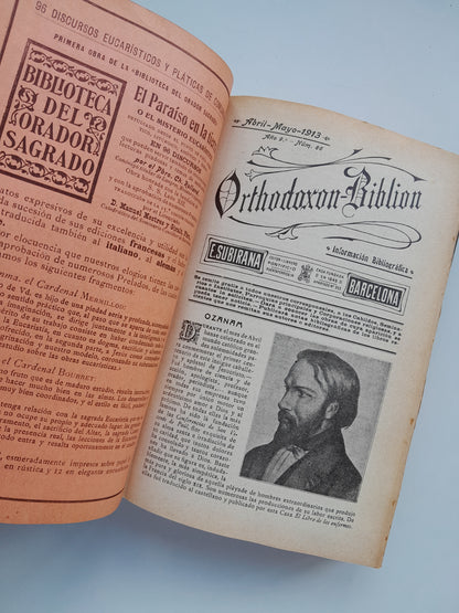 ORTHODOXON BIBLION (BARCELONA) - ANY 9-11, NÚM. 83-105 (GENER 1913-DESEMBRE 1915)
