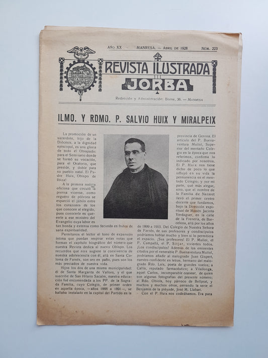 REVISTA ILUSTRADA JORBA (MANRESA) - ANY 20, NÚM. 223 (ABRIL 1928)