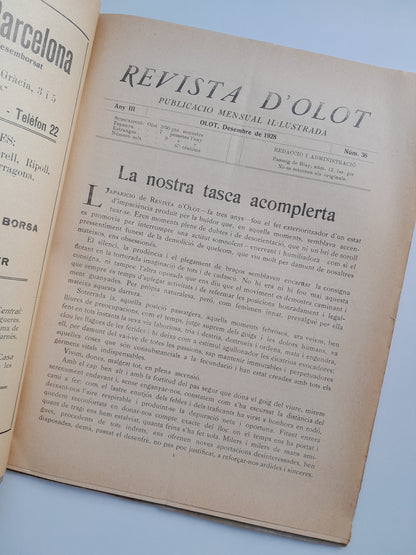 REVISTA D'OLOT (OLOT) - ANY 3, NÚM. 36 (DESEMBRE 1928)