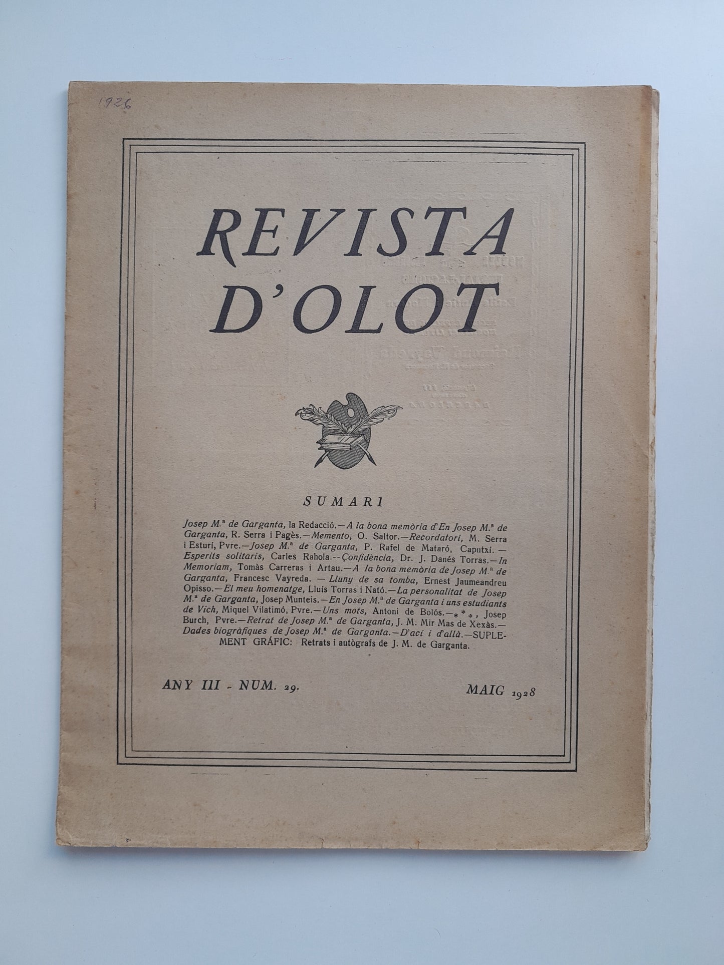REVISTA D'OLOT (OLOT) - ANY 3, NÚM. 29 (MAIG 1928)
