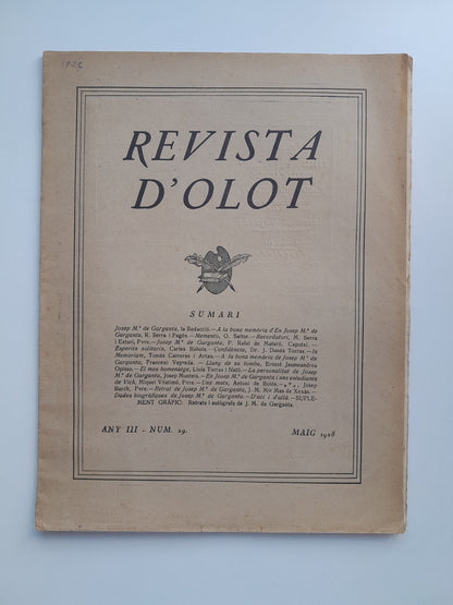 REVISTA D'OLOT (OLOT) - ANY 3, NÚM. 29 (MAIG 1928)