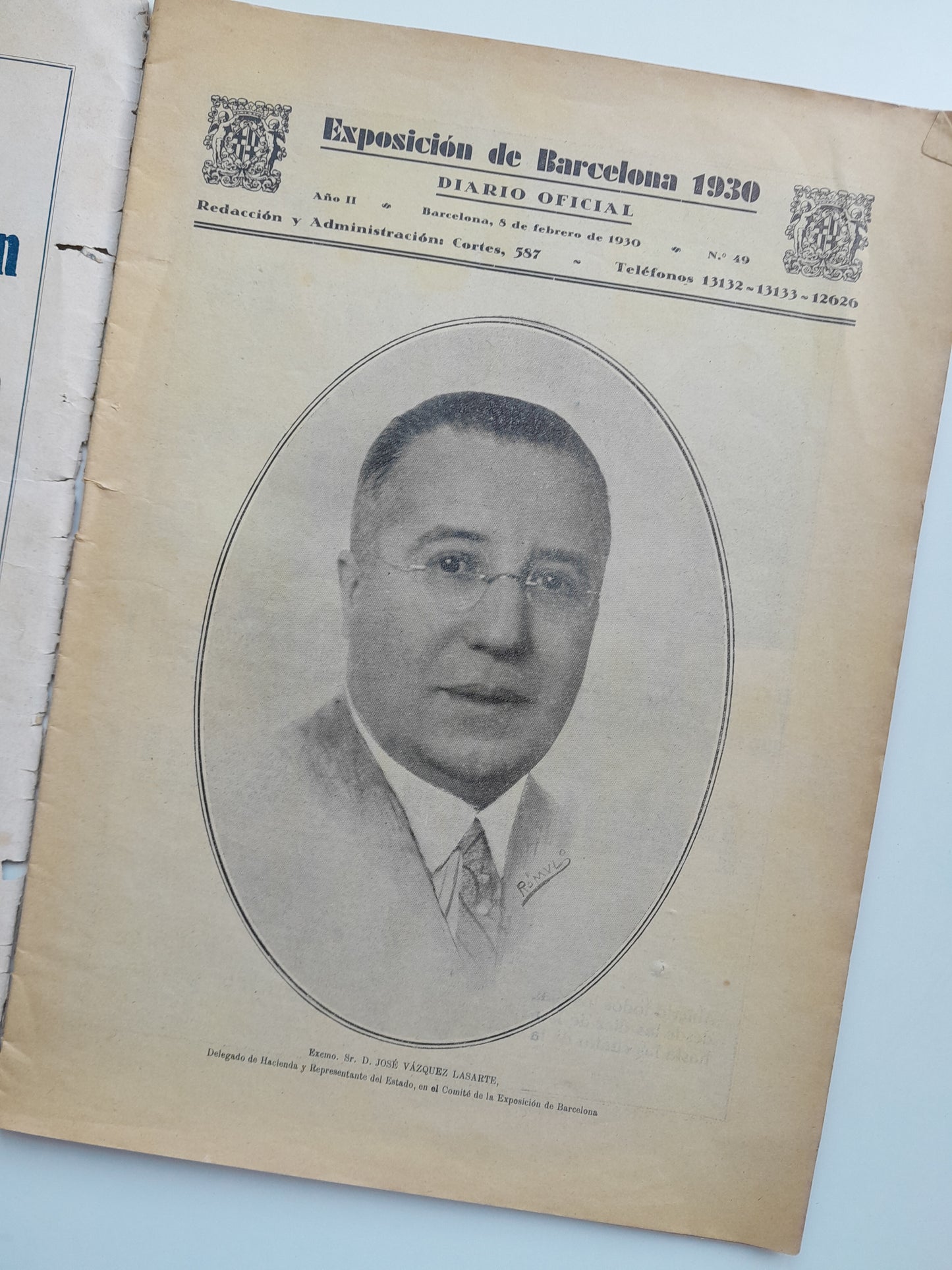 EXPOSICIÓN INTERNACIONAL DE BARCELONA. DIARIO OFICIAL (BARCELONA) - ANY 2, NÚM. 49 (8 FEBRER 1930)