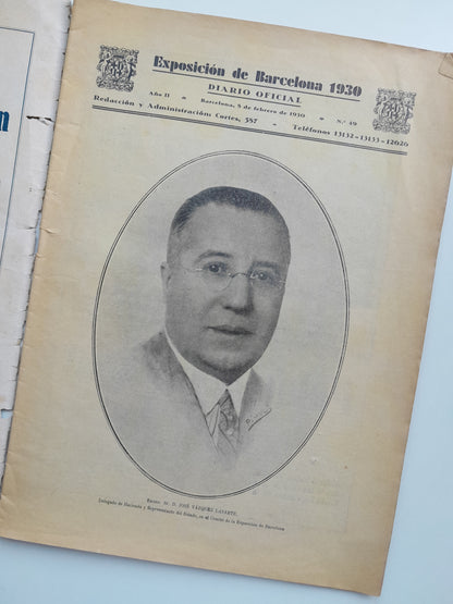 EXPOSICIÓN INTERNACIONAL DE BARCELONA. DIARIO OFICIAL (BARCELONA) - ANY 2, NÚM. 49 (8 FEBRER 1930)