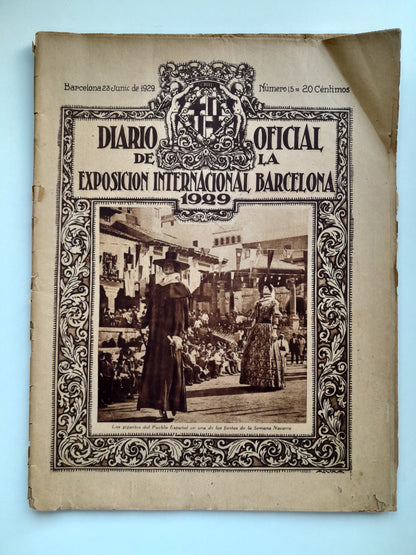 EXPOSICIÓN INTERNACIONAL DE BARCELONA. DIARIO OFICIAL (BARCELONA) - ANY 1, NÚM. 15 (23 JUNY 1929)