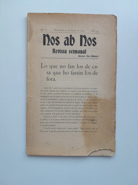 NOS AB NOS (BARCELONA) - ANY 2, NÚM. 53 (4 GENER 1912)