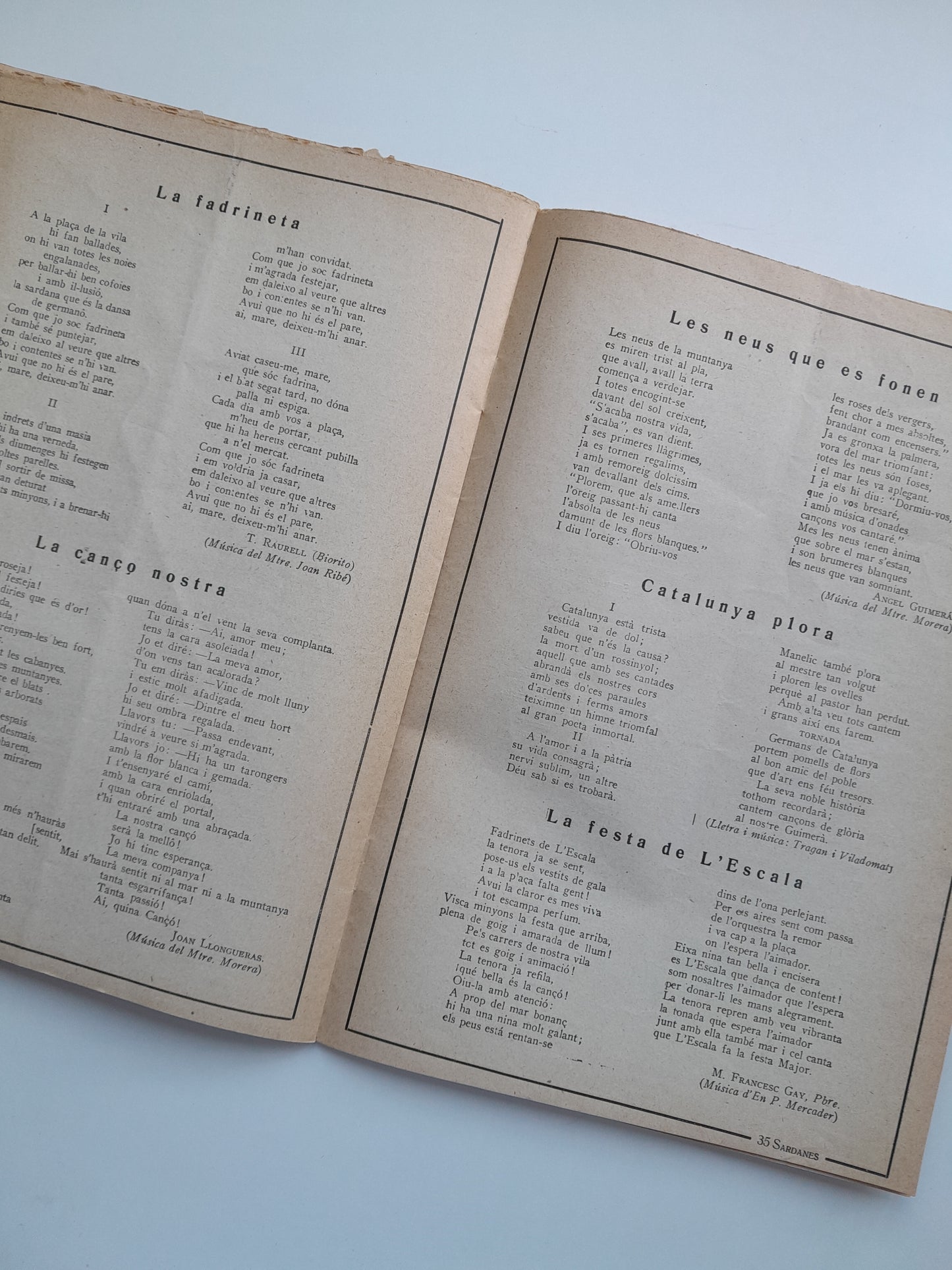 35 SARDANES (BARCELONA) - NÚM. ÀNGEL GUIMERÀ (c.1920)