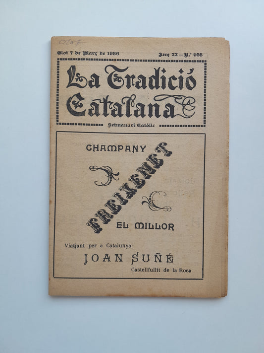 LA TRADICIÓ CATALANA (OLOT) - ANY 20, NÚM. 955 (7 MARÇ 1936)
