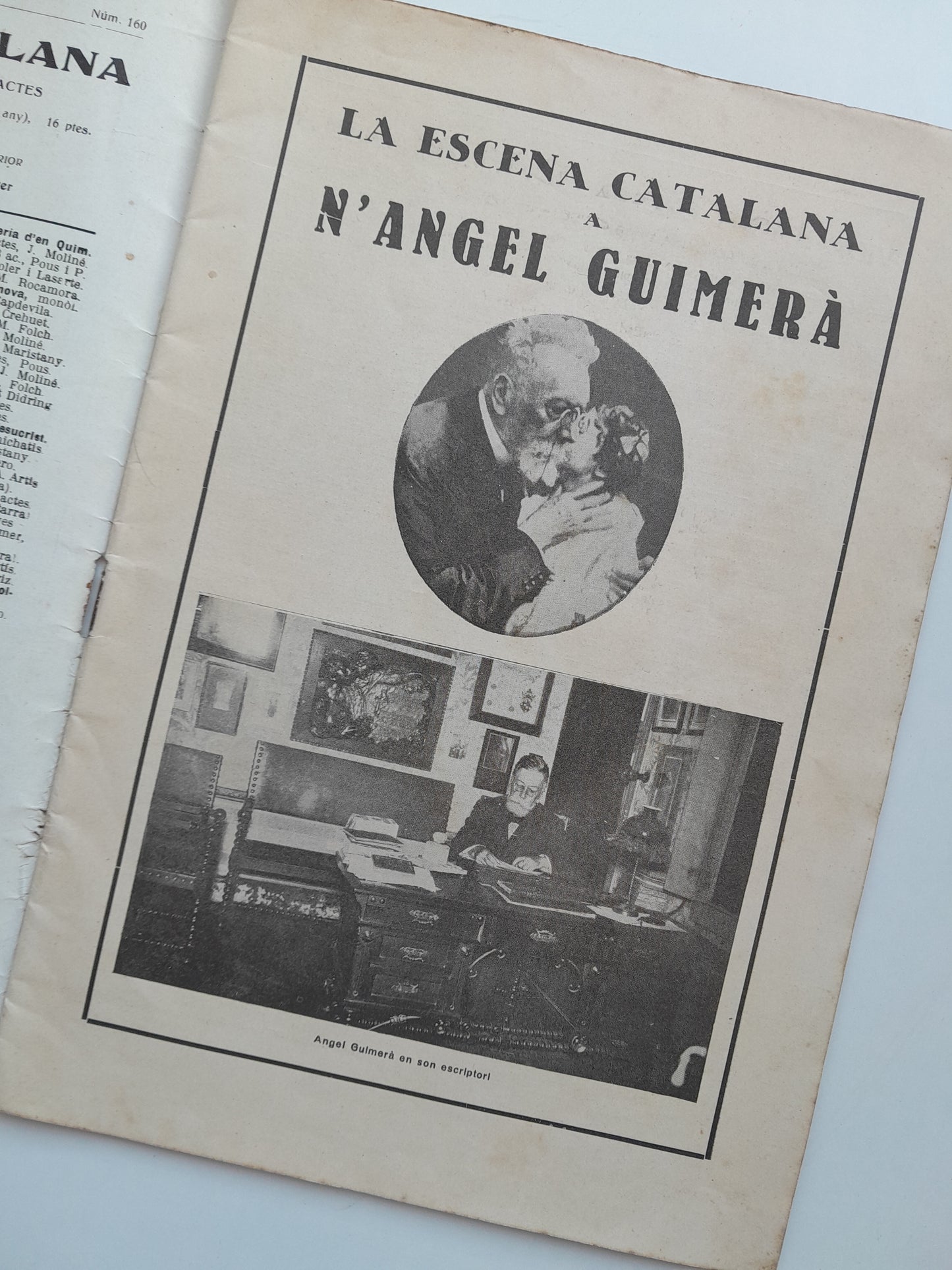 LA ESCENA CATALANA (BARCELONA) - ANY 7, NÚM. 160 A ÀNGEL GUIMERÀ (9 AGOST 1924)