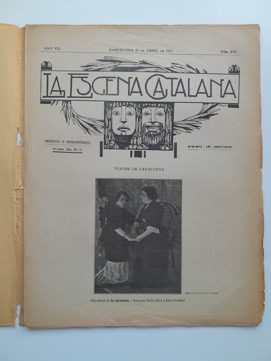 LA ESCENA CATALANA (BARCELONA) - ANY 7, NÚM. 290 (27 ABRIL 1912)