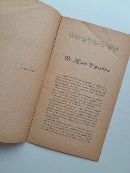 LA MUSA VIGATANA - MAGÍN VERDAGUER (IMP. UMBERT Y MIR, 1899)