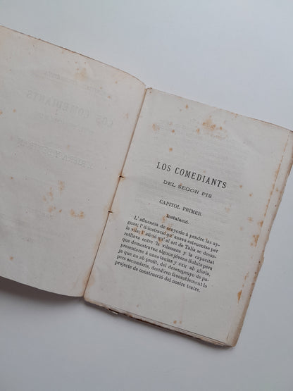 LOS COMEDIANTS DEL SEGON PIS - J. RIERA BERTRAN (LA RENAIXENSA, 1874)