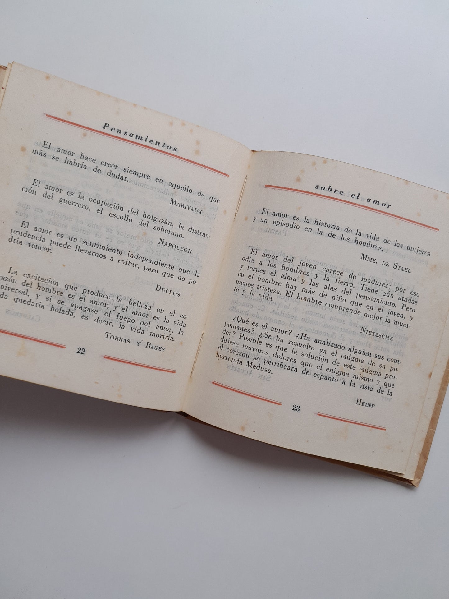 PENSAMIENTOS SOBRE EL AMOR - VV. AA (1941)