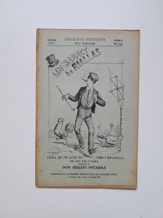 UN BARRET DE RIALLAS - SERAFÍ PITARRA (LIB. ESPANYOLA DE LÓPEZ, c.1890)