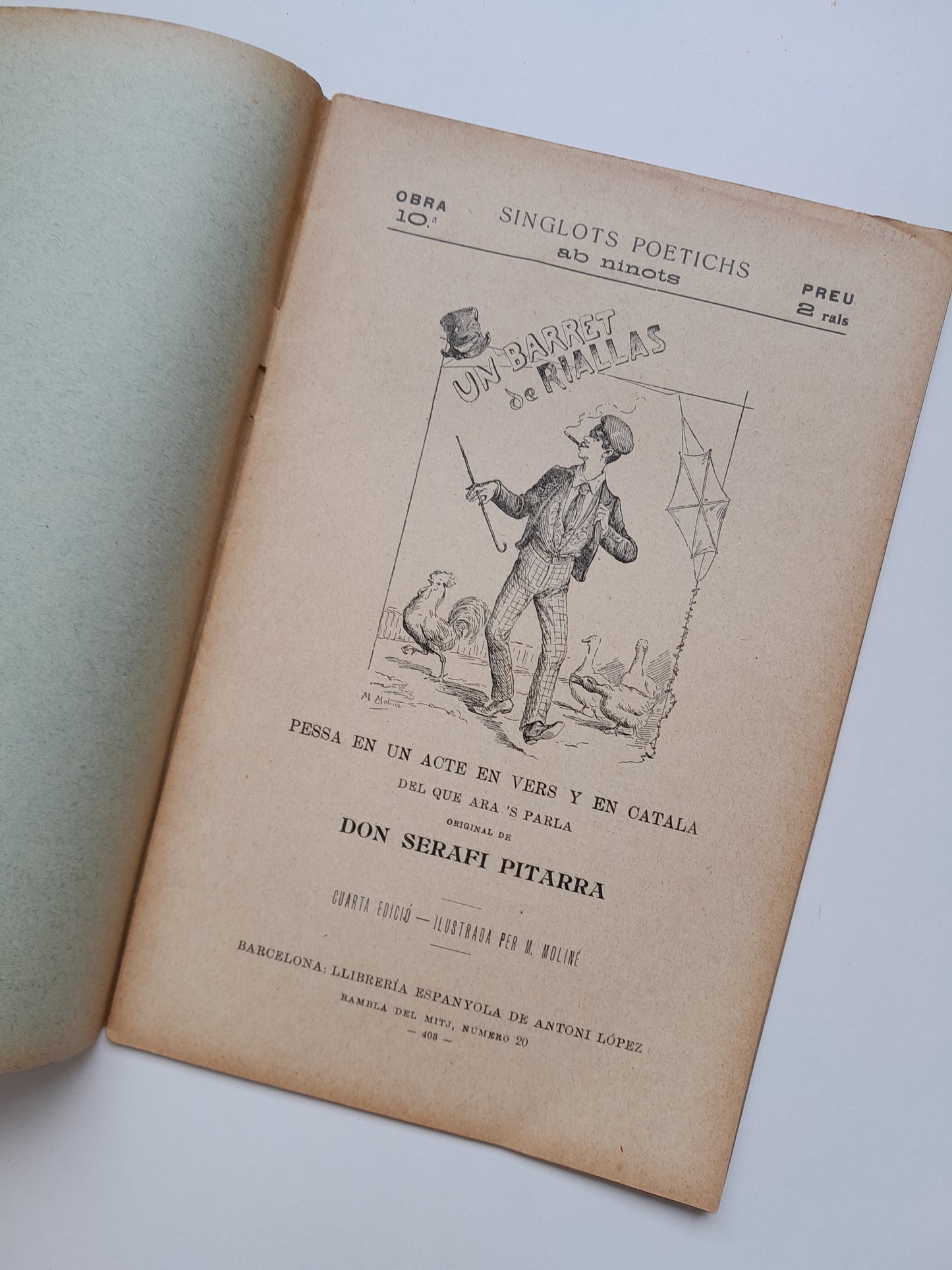 UN BARRET DE RIALLAS - SERAFÍ PITARRA (LIB. ESPANYOLA DE LÓPEZ, c.1890)