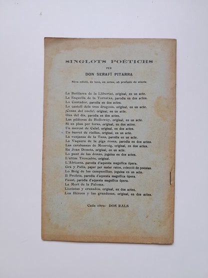 UN BARRET DE RIALLAS - SERAFÍ PITARRA (LIB. ESPANYOLA DE LÓPEZ, c.1890)