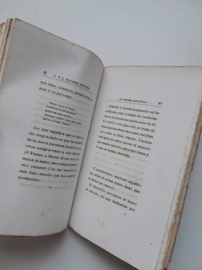 LA MUJER ESPAÑOLA - S. Y J. ÁLVAREZ QUINTERO (BIBLIOTECA HISPANIA, c.1920)