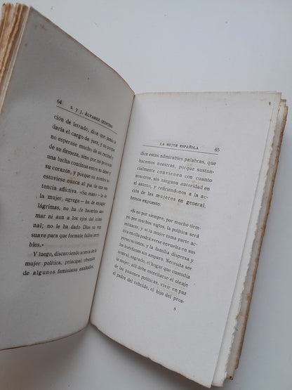 LA MUJER ESPAÑOLA - S. Y J. ÁLVAREZ QUINTERO (BIBLIOTECA HISPANIA, c.1920)