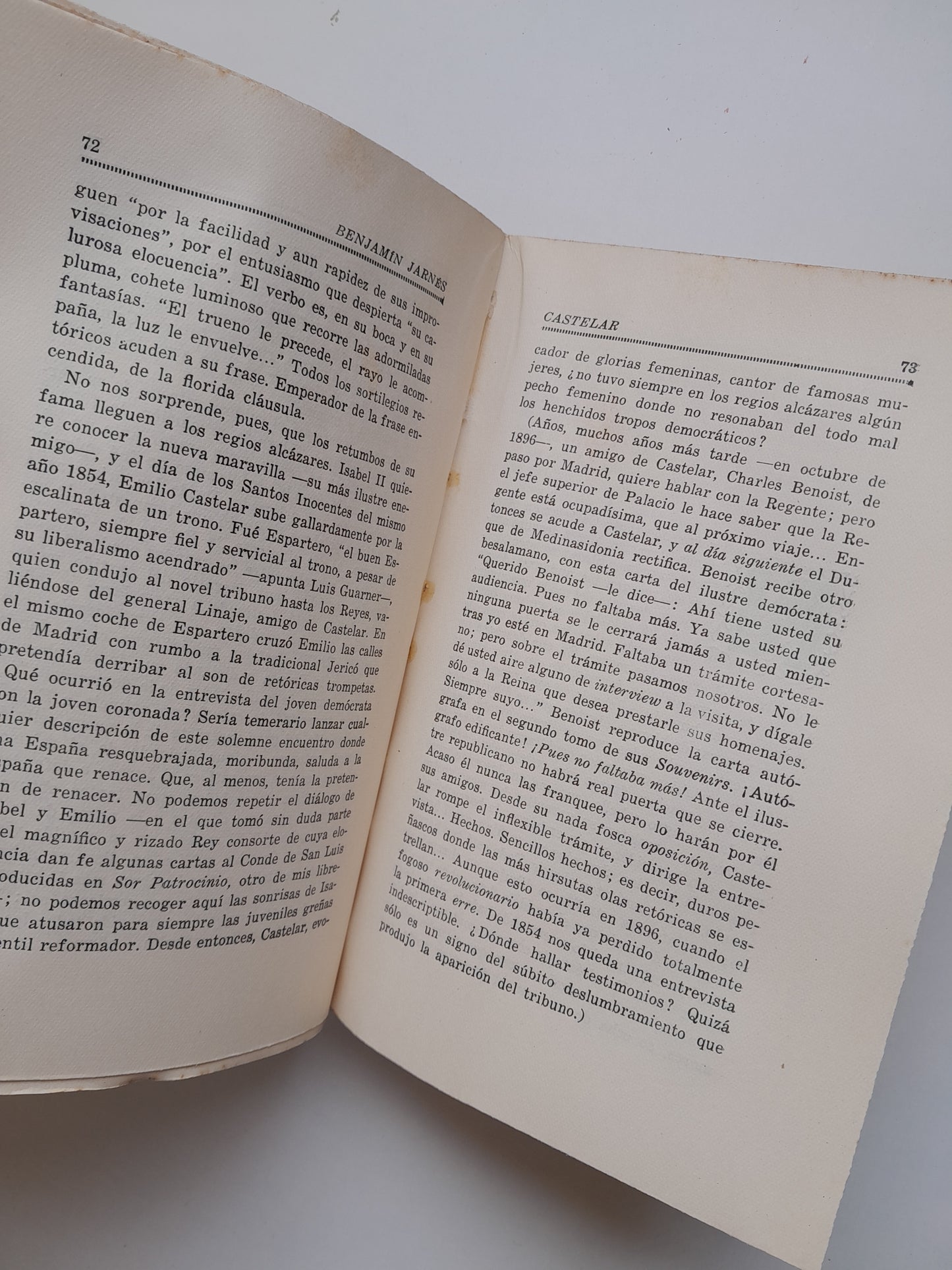 CASTELAR: HOMBRE DEL SINAÍ - BENJAMÍN JARNÉS (ESPASA-CALPE, 1935)