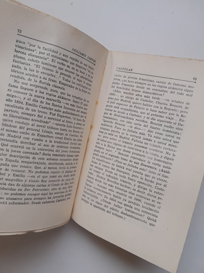 CASTELAR: HOMBRE DEL SINAÍ - BENJAMÍN JARNÉS (ESPASA-CALPE, 1935)