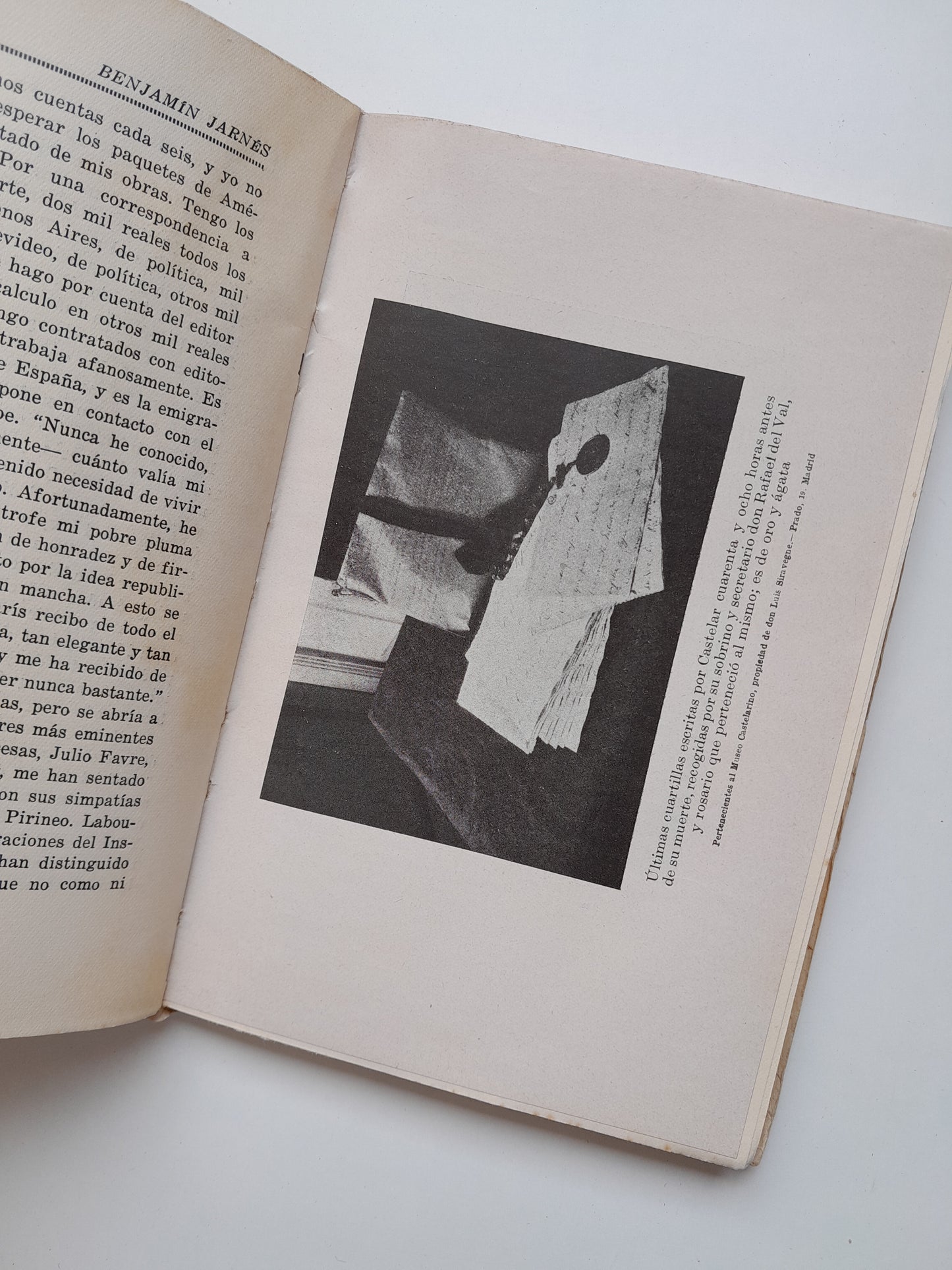 CASTELAR: HOMBRE DEL SINAÍ - BENJAMÍN JARNÉS (ESPASA-CALPE, 1935)