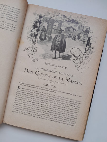 SEGUNDA PARTE DE EL INGENIOSO HIDALGO DON QUIJOTE DE LA MANCHA - AVELLANEDA (MIGUEL SEGUÍ, 1902)