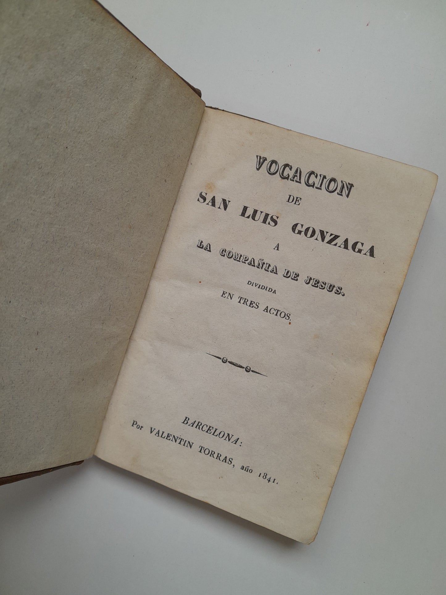 VOCACIÓN DE SAN LUIS DE GONZAGA A LA COMPAÑÍA DE JESÚS (VALENTÍN TORRAS, 1841)