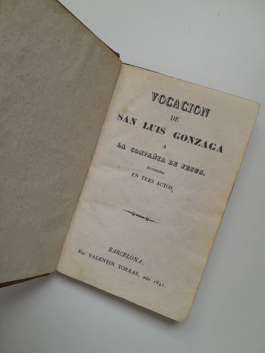VOCACIÓN DE SAN LUIS DE GONZAGA A LA COMPAÑÍA DE JESÚS (VALENTÍN TORRAS, 1841)