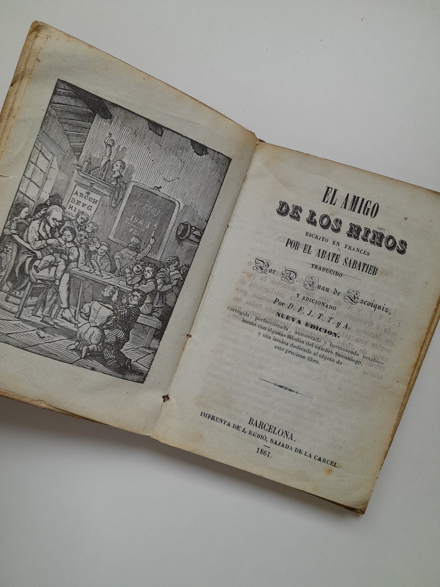 EL AMIGO DE LOS NIÑOS - SABATIER (IMP. J. RUBIÓ, 1861)