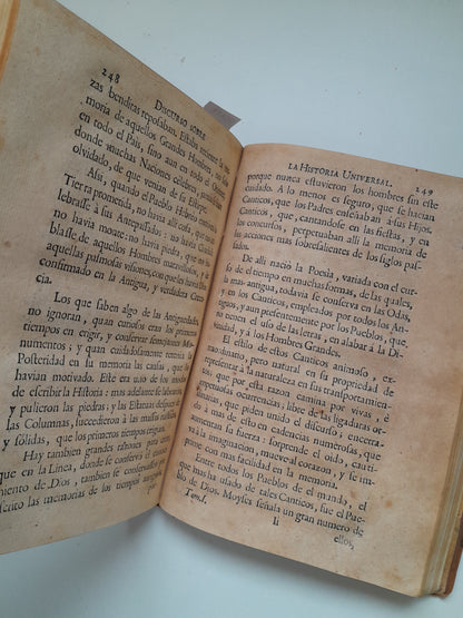 DISCURSO SOBRE LA HISTORIA UNIVERSAL (COMPLETA 3 TOMOS) - BOUSSET (ANDRÉS ORTEGA, 1767-69)