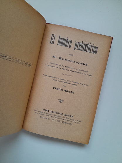 EL HOMBRE PREHISTÓRICO - S. ZABOROWSKI (MAUCCI, c.1920)