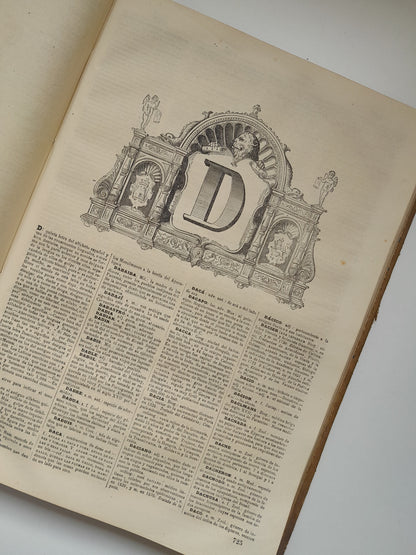DICCIONARIO ENCICLOPÉDICO DE LA LENGUA ESPAÑOLA (2 TOMOS) - NEMESIO FERNÁNDEZ CUESTA (IMP. GASPAR Y ROIG, 1872)