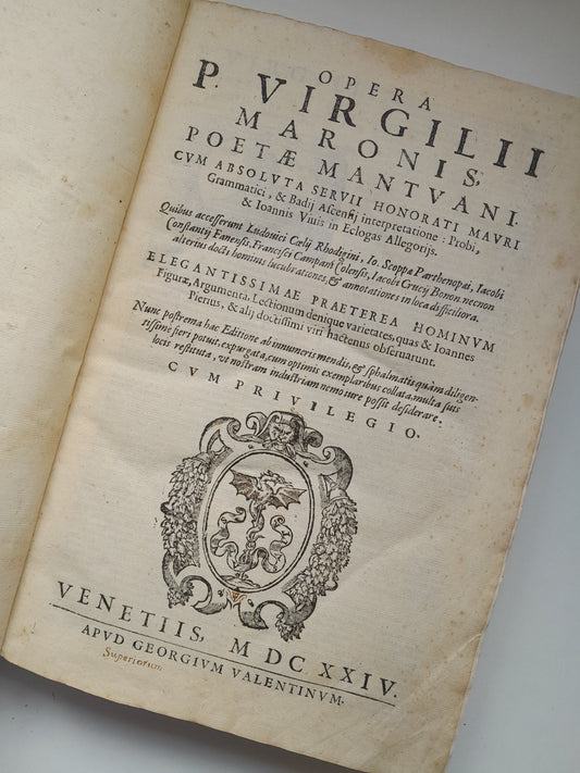 OPERA P. VIRGILII MARONIS, POETAE MANTUANI - VIRGILIO (1624)