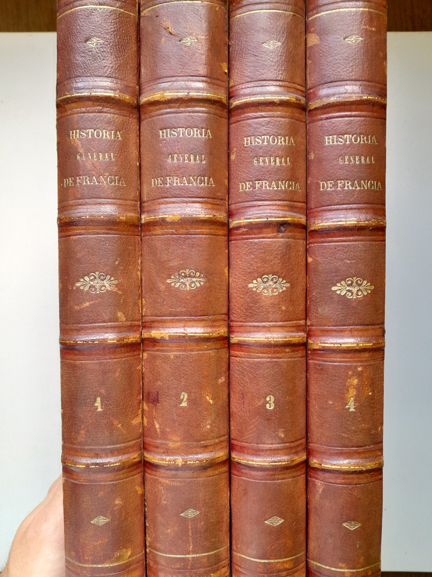 HISTORIA GENERAL DE FRANCIA (COMPLETA 4 TOMOS) - VICENTE ORTIZ DE LA PUEBLA (IMP. HDO. PABLO RIERA, 1873-75)