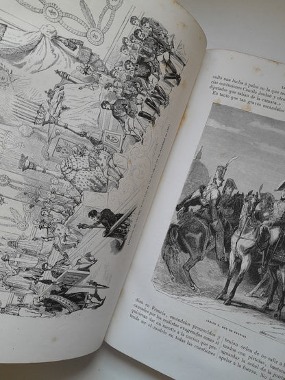 HISTORIA GENERAL DE FRANCIA (COMPLETA 4 TOMOS) - VICENTE ORTIZ DE LA PUEBLA (IMP. HDO. PABLO RIERA, 1873-75)