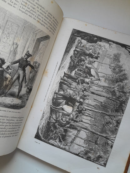 HISTORIA GENERAL DE FRANCIA (COMPLETA 4 TOMOS) - VICENTE ORTIZ DE LA PUEBLA (IMP. HDO. PABLO RIERA, 1873-75)